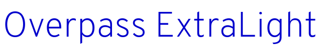 Overpass ExtraLight font